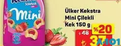 ÜLKER KEKSTRA MİNİ ÇİLEKLİ KEK 150 G fiyat ve kampanya bilgisi
